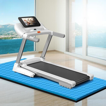 Liao ronghui treadmill mat home fitness silencer mat sound insulation floor mat running mat non-slip sound insulation shock absorption sports fitness mat overall style thickened 180*85*4cm black and blue