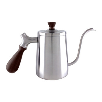 Sadomain hand-brewed coffee pot stainless steel professional thin mouth pot drip pot graduated long mouth pot household tea brewing hand brewing pot streamer silver-600mlsf006