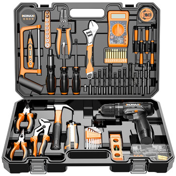 Comex rechargeable electric drill, electric screwdriver, multi-function electric drill set, household electric drill tool box set, electrician repair (12v) supreme edition king set + gifts