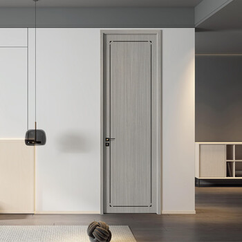 Jiufu wooden door bedroom door set door wooden composite interior door living room study unpainted wooden door saint konya + nano black