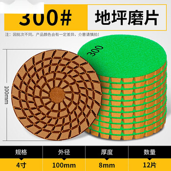 Shantou lincun grinding discs thickened resin cement marble granite floor polishing epoxy cured floor grinding discs 100mm 300 mesh 12 pieces