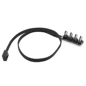 12v4 pin to 5v3 pin motherboard 4 pin 1 minute 5 wiring pwm temperature control one to five chassis fan hub 4pin extension cable connector one to four