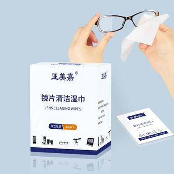 Yameijia camera cleaning wipes, glasses cloth, disposable lens cleaning wipes, mobile phone, computer screen cleaning wipes, medium size (15.5*9cm) 30 pieces