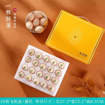 Jingeyu pearl cotton goose egg express box pearl cotton egg tray gift box egg duck egg goose egg pigeon egg packaging box native chicken 20 egg gift box 28 sets (yellow)