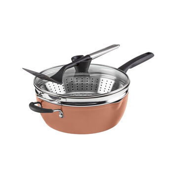 Cuisinart 4.2l multifunctional pot set, non-stick pot, steamer and frying pan, four-piece set