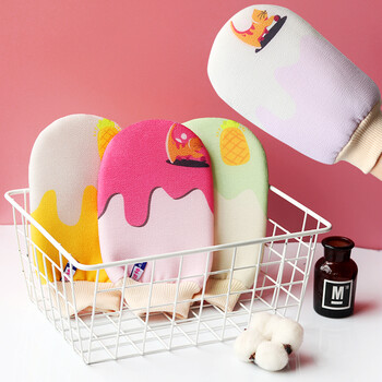 Jieshen bath towel for young women and teenagers rubbing mud and back without pain personal cleansing gloves home cute bath towel four-color combination pack