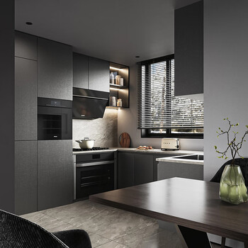 Huili lanzhou whole house customization modern minimalist open style small apartment integral cabinet customization kitchen cabinet furniture customization consult customer service to choose more boards and colors 1 meter