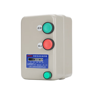 Shanghai magnetic starter 380v three-phase phase loss overload fan motor protector with indicator light 1.5-4kw380v (electronic with light) with