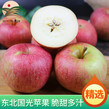 Nuanxinguo (nuanxinguo) northeast old tree xiao guoguang apples, sweet and sour apples, fresh seasonal fruits, fresh net weight, net weight 5 pounds, affordable packaging (single fruit 60-65mm)