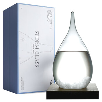 Polar species storm bottle weather forecast bottle creative birthday gift home modern decorative ornament special new year gift for women storm bottle - large 11.5*20.5 + wooden base