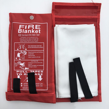 Fire-fighting special fire-extinguishing blanket, household and commercial high-temperature-resistant glass fiber thickened fire-fighting certified fire-extinguishing blanket, white 1.5m*1.5m thickened version