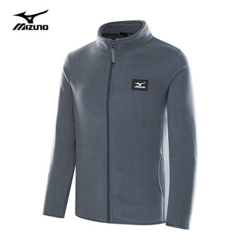 Mizuno (mizuno) fleece jacket men's outdoor warm windproof spring and autumn top nka2cc2641 gray l