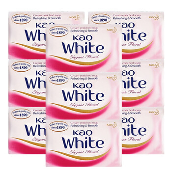 Kao (kao) original imported soap rose red fresh floral fragrance bath soap bath soap moisturizes skin 130g*9 pieces
