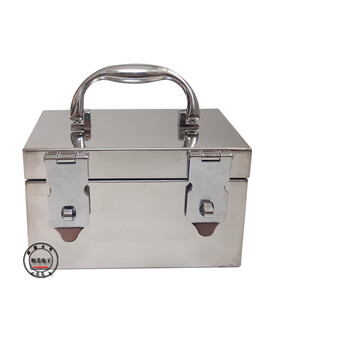 Stainless steel box with lock and thick seal box to store 304 piggy bank bills double lock money box tool box custom-made 16*11*9 double lock