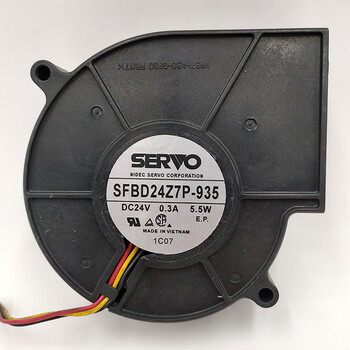 Ba gang servo servo motor 24v0.3a 5.5w sfbd24z7p-935 9730 9cm blower fan 3-wire detection