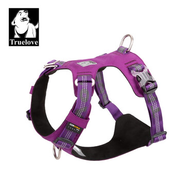 Truelove dog leash vest type harness dog rope dog leash explosion-proof pet supplies small and large dogs golden retriever reflective purple (leash not included) xs bust 33-43cm recommended 2-5kg