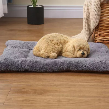 Panda rabbit cat and dog mat autumn and winter soft imitation rabbit velvet cat and dog mat cat nest dog house mat color random 80cm*60cm