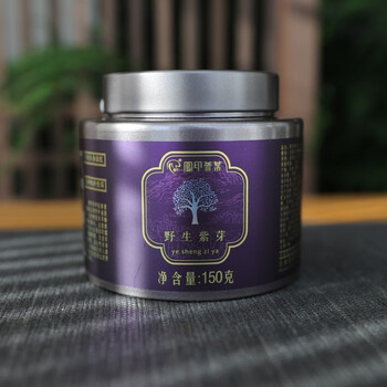 Fengyin tea small round can series wild purple bud 150g