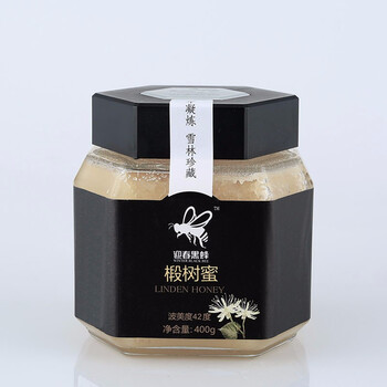 Hessen yingchun black bee yingchun black bee linden honey northeast linden bee farm snow honey crystallized honeycomb farmhouse second phase honey second phase linden tree honey 400g