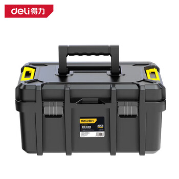 Deli portable tool box storage box household hardware multi-functional vehicle tool box storage box industrial grade plastic box 22-inch wide body tool box dl432522a