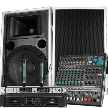 Depusheng d915 professional 15-inch stage speaker flight case single and double wedding bar high-power performance hifi audio outdoor set professional 15-inch flight case luxury set