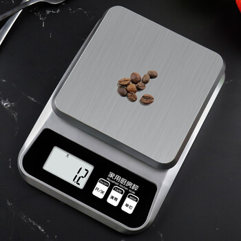 Acct kitchen scale electronic scale baking gram scale 5kg/0.1g weighing food scale electronic scale small scale household (stainless steel scale plate rechargeable model) 5kg/0.1g