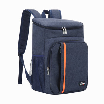 Asy backpack insulated shoulder bag picnic backpack shoulder insulated bag outdoor ice bag leak-proof picnic bag refrigerated insulated box navy blue