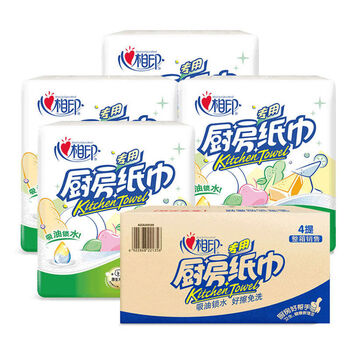 Xinxiangyin kitchen special paper towels kitchen wholesale paper oil-absorbing paper large roll fried household toilet paper absorbent kitchen special paper towels 4 packs 8 rolls no specifications