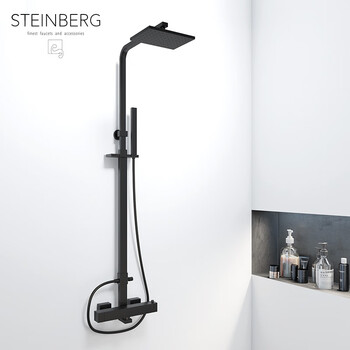 Steinberg german original imported german made bathroom steinberg exposed shower faucet 160 series constant temperature model 160 2721 s matte black