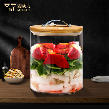 Maioli (myonly) maioli pickle jar large thickened glass pickle jar household sealed pickle jar sichuan pickle jar 5 catties (2.5 liters) manual automatic double valve