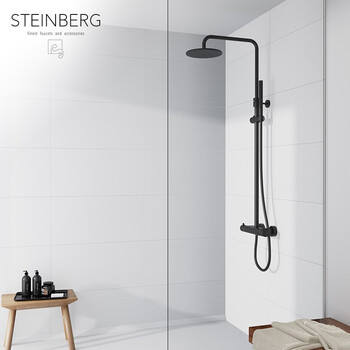 Steinberg german original imported bathroom ware made in germany steinberg exposed shower faucet 100 series thermostatic model 100 2721 s matte black