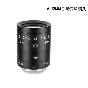 Manual zoom machine vision industrial camera lens c-mount 2/31/2-inch fa telephoto c-mount lens 2.8 6-12mm2mp 1/2 c-mount