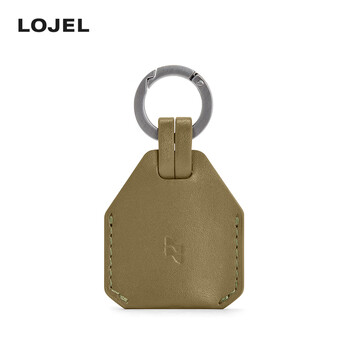 Lojel suitable for apple airtag protective case, anti-loss device, all-inclusive pet collar storage, folding keychain pendant, air tag protective case-olive green
