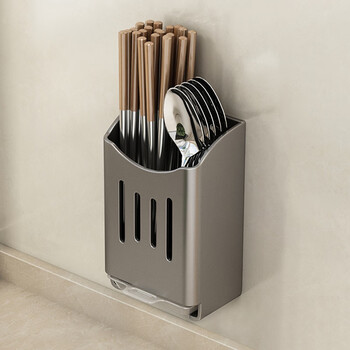 Hu xiansen stainless steel chopstick barrel basket kitchen tableware storage rack household chopstick cage wall-mounted spoon storage box