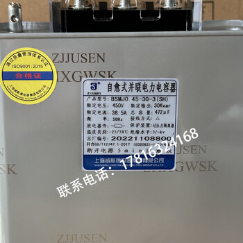 Viscon bsmj0.45 three-phase self-healing low-voltage parallel power capacitor compensation cabinet special spot bsmj0.45-30-3(sh)