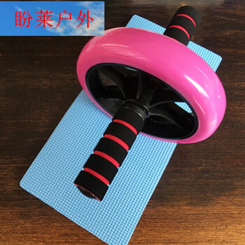 Di jinwan single-wheel abdominal muscle strength fitness training device single-wheel abdominal muscle wheel basketball training red double bearing-plus kneeling pad
