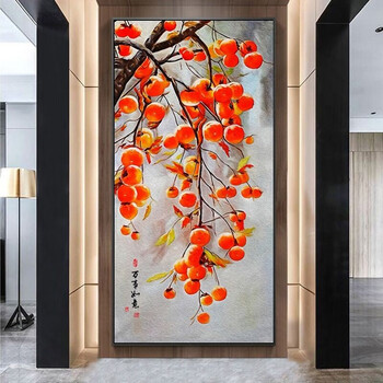 Kecss shishi ruyi cross stitch 2025 new line embroidery living room handmade embroidery entrance vertical version simple modern atmosphere silk thread 50*90cm medium grid 3 strands