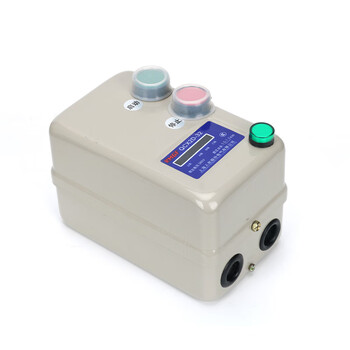 Magnetic starter switch 380v three-phase motor overload phase loss protector crusher fan water pump starting box electronic type with indicator light-send waterproof cover overload (11-15) kw adjustable (11-15) kw