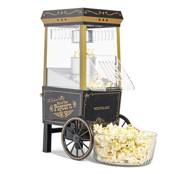 Nostalgia retro hot air popcorn machine 12 cups large capacity oil-free healthy household electric