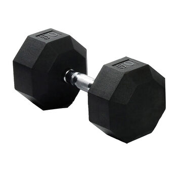 Spri dumbbell hand weights set of 2 rubber hex chrome handles 12 lbs.