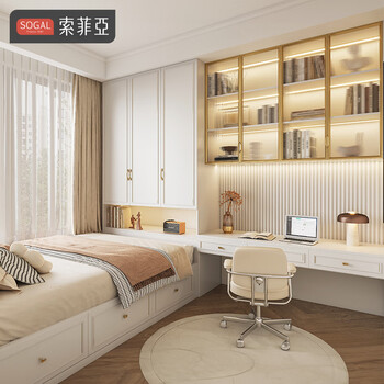 Sophia tatami bed custom-made european tatami youth room second bedroom storage box bookcase desk integrated furniture membership bonus (go to the store to deduct the payment)