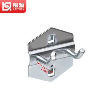 Kaiyuan double oblique hook 25mm tool rack hook kitchen utensil hook square hole hanging plate hardware hanging plate rack hole plate hole plate square hole hook accessories 10 pieces ky-gg19