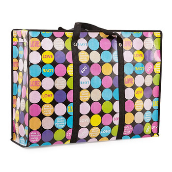 Aibaijia non-woven moving bag, extra large waterproof duffel bag, clothes storage bag, cartoon snakeskin woven bag, random style, medium size 70*50*23