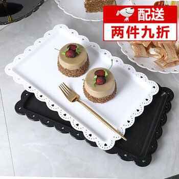 Disid dessert table display rack dessert tea break plate party plate multi-layer fruit plate afternoon tea plate plastic 2 pack white dessert display plate 1