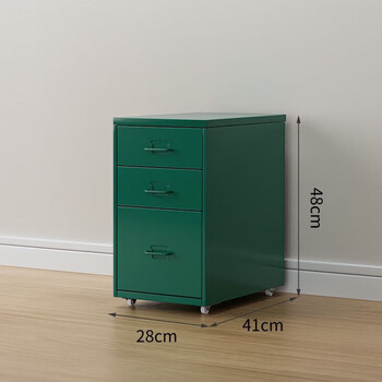 Bun peng iron cabinet storage cabinet clearance big deal chinese bedside study living room dopamine storage mobile steel drawer three thickened dark green label box