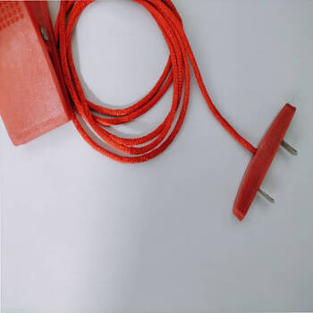 Two-plug start safety lock double-foot plug-in emergency stop switch treadmill safety lock big red