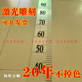 Taiyou 304 stainless steel laser engraving and etching water level ruler stainless steel water level plate water ruler hydrograph ruler 10 cm wide 4 meters whole