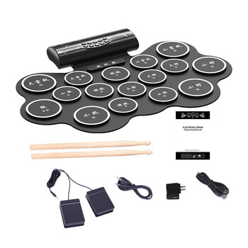 Encke opera and peking opera drums portable electronic gongs and drums opera fans percussion synthetic national drama instrument yuqu opera flower drum (round drum) 16 drums electronic opera gongs and drums