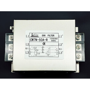 Keils power filter three-phase 380v anti-interference 60a150a120a100a terminal block 200a high current cw7n-50a-r (three-phase three-wire) input type