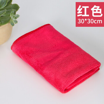 Special housekeeping cleaning, water-absorbing, lint-free floor wiping, table towels, kitchen supplies, thickened rags, 10 medium-thick red 30_30